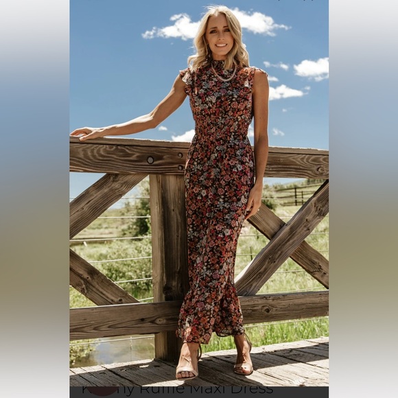 Baltic Born Dresses & Skirts - Baltic Born Kearny Ruffle Maxi Dress - Worn once for a wedding